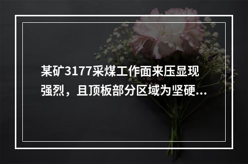 某矿3177采煤工作面来压显现强烈，且顶板部分区域为坚硬厚层