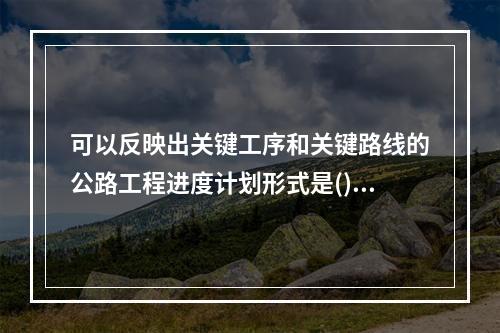 可以反映出关键工序和关键路线的公路工程进度计划形式是()。