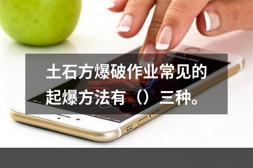 土石方爆破作业常见的起爆方法有（）三种。