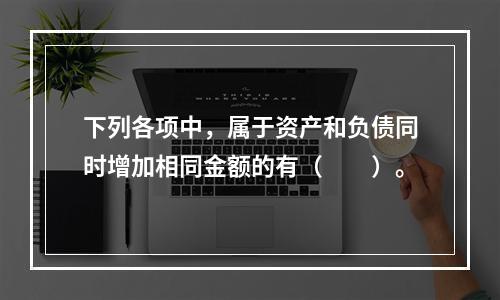 下列各项中，属于资产和负债同时增加相同金额的有（　　）。