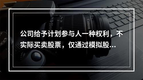 公司给予计划参与人一种权利，不实际买卖股票，仅通过模拟股票