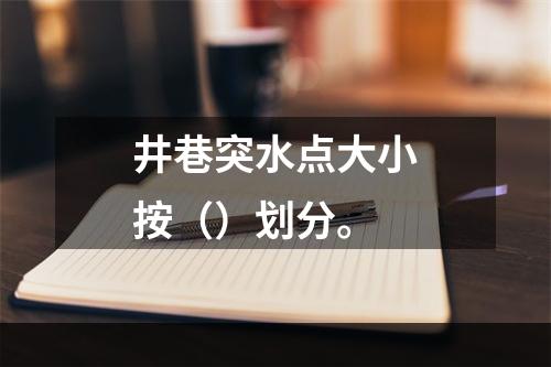 井巷突水点大小按（）划分。