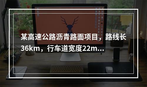 某高速公路沥青路面项目，路线长36km，行车道宽度22m，沥