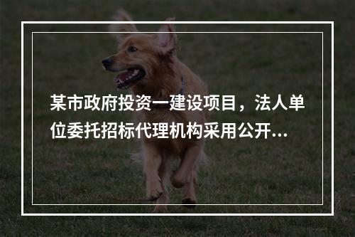 某市政府投资一建设项目，法人单位委托招标代理机构采用公开招标