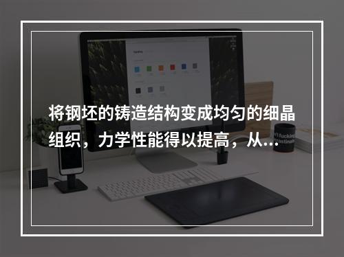 将钢坯的铸造结构变成均匀的细晶组织，力学性能得以提高，从而可