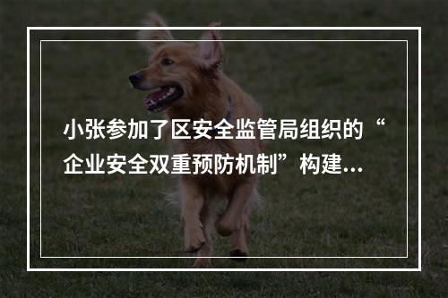 小张参加了区安全监管局组织的“企业安全双重预防机制”构建公益