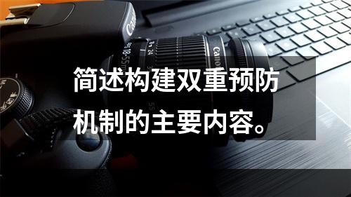 简述构建双重预防机制的主要内容。