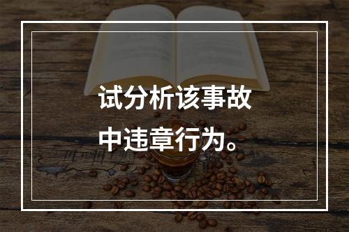 试分析该事故中违章行为。