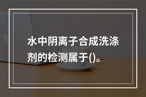 水中阴离子合成洗涤剂的检测属于()。