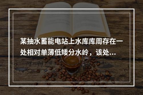 某抽水蓄能电站上水库库周存在一处相对单薄低矮分水岭，该处地