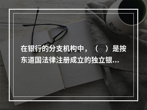 在银行的分支机构中，（　）是按东道国法律注册成立的独立银行，