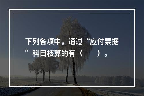 下列各项中，通过“应付票据”科目核算的有（　　）。