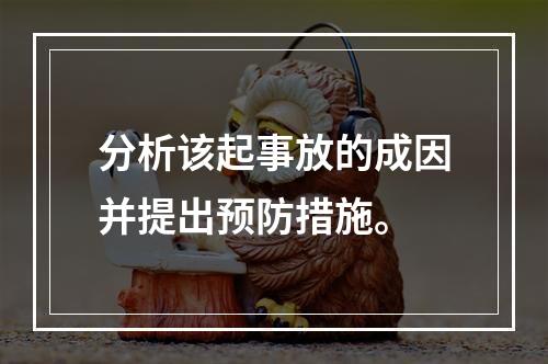 分析该起事放的成因并提出预防措施。