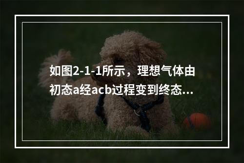 如图2-1-1所示，理想气体由初态a经acb过程变到终态b则