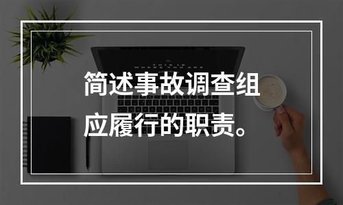 简述事故调查组应履行的职责。