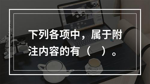 下列各项中，属于附注内容的有（　）。