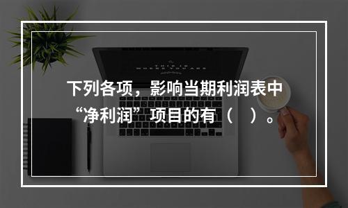 下列各项，影响当期利润表中“净利润”项目的有（　）。