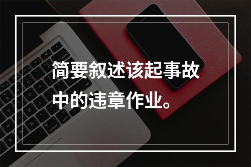 简要叙述该起事故中的违章作业。