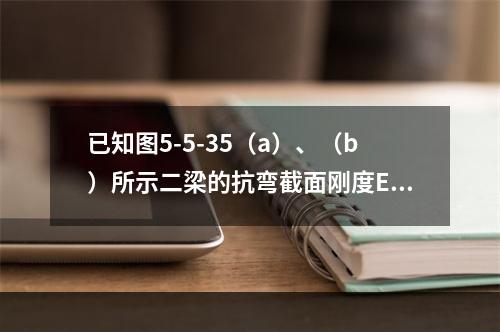 已知图5-5-35（a）、（b）所示二梁的抗弯截面刚度EI相