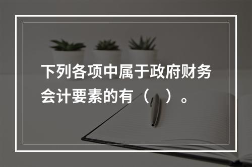 下列各项中属于政府财务会计要素的有（　）。