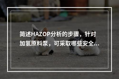 简述HAZOP分析的步骤，针对加氢原料泵，可采取哪些安全技术