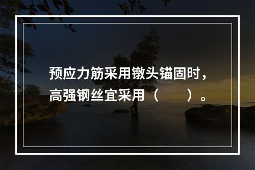 预应力筋采用镦头锚固时，高强钢丝宜采用（　　）。