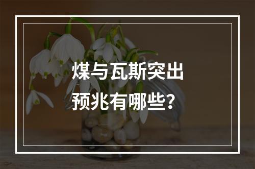 煤与瓦斯突出预兆有哪些？