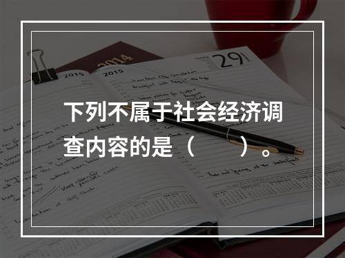 下列不属于社会经济调查内容的是（　　）。