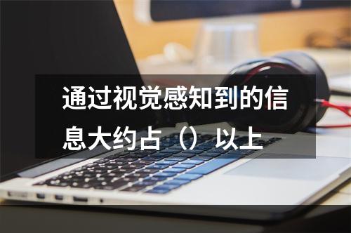 通过视觉感知到的信息大约占（）以上