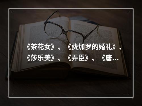 《茶花女》、《费加罗的婚礼》、《莎乐美》、《弄臣》、《唐璜》