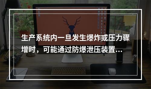 生产系统内一旦发生爆炸或压力骤增时，可能通过防爆泄压装置将超