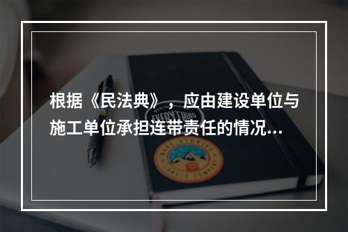 根据《民法典》，应由建设单位与施工单位承担连带责任的情况是（