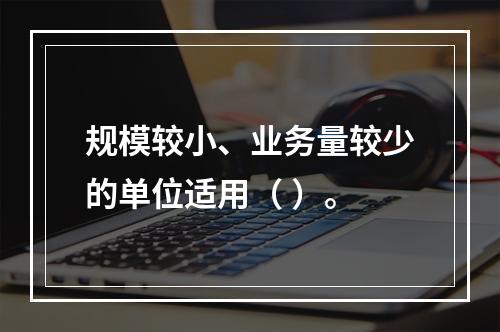 规模较小、业务量较少的单位适用（ ）。