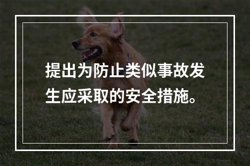 提出为防止类似事故发生应采取的安全措施。