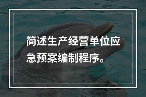 简述生产经营单位应急预案编制程序。