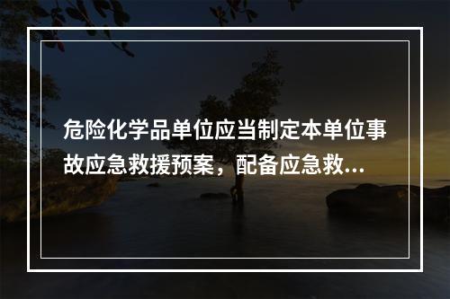 危险化学品单位应当制定本单位事故应急救援预案，配备应急救援人