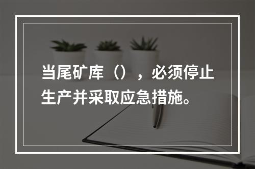 当尾矿库（），必须停止生产并采取应急措施。