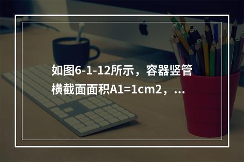 如图6-1-12所示，容器竖管横截面面积A1=1cm2，底面