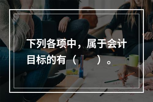 下列各项中，属于会计目标的有（　　）。