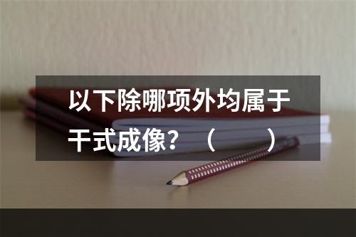 以下除哪项外均属于干式成像？（　　）