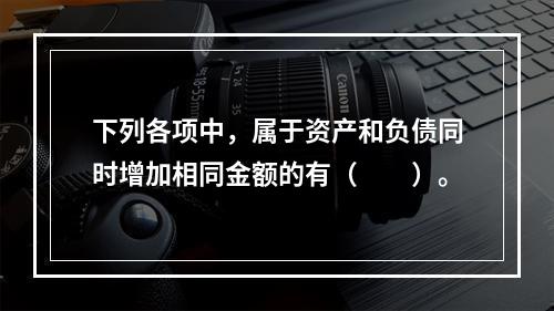 下列各项中，属于资产和负债同时增加相同金额的有（　　）。