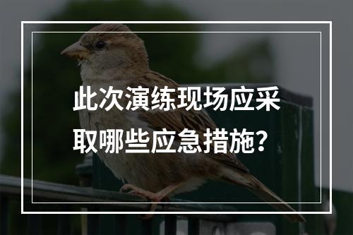 此次演练现场应采取哪些应急措施？