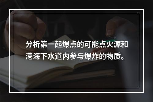 分析第一起爆点的可能点火源和港海下水道内参与爆炸的物质。