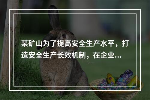 某矿山为了提高安全生产水平，打造安全生产长效机制，在企业一把