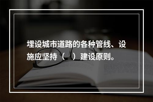 埋设城市道路的各种管线、设施应坚持（　）建设原则。