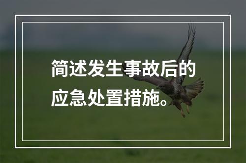 简述发生事故后的应急处置措施。