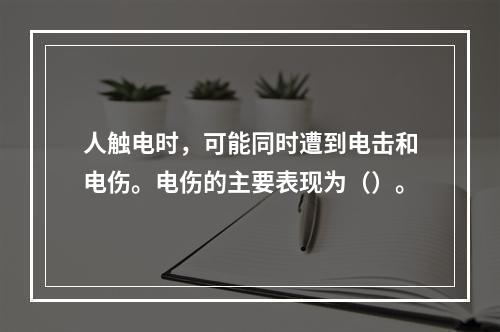 人触电时，可能同时遭到电击和电伤。电伤的主要表现为（）。