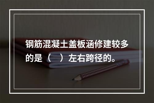 钢筋混凝土盖板涵修建较多的是（　）左右跨径的。