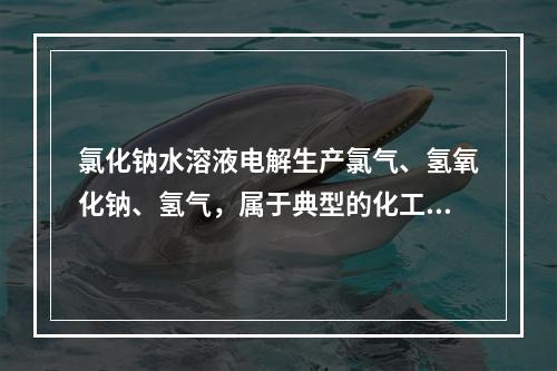 氯化钠水溶液电解生产氯气、氢氧化钠、氢气，属于典型的化工工艺