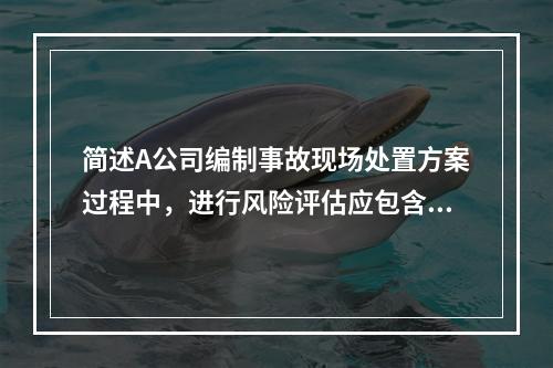 简述A公司编制事故现场处置方案过程中，进行风险评估应包含的主